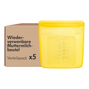 Silikon Muttermilchbeutel wiederverwendbar, 5 Stück