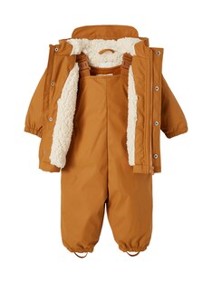 Baby-Set: Thermo-Regenjacke mit Webpelz und Matschhose, Recycling-Polyester