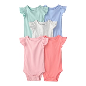5er-Pack Bodys Flügelarm Rippqualität