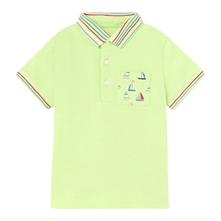 Polo-T-Shirt Segelboote Piqué