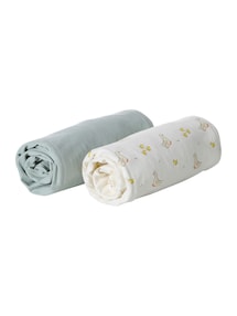 2er-Pack Bezüge für Babywiege, Bio-Baumwolle