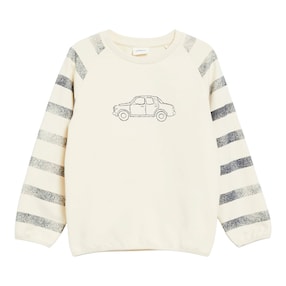 Raglan-Sweatshirt Ringel Auto