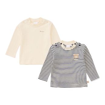2er-Pack Shirts langarm Ringel