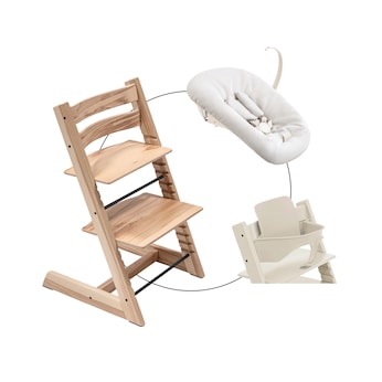 Bundle Treppenhochstuhl inklusive Newbornset Vanilla White & Babyset