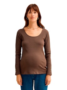 Umstandsshirt aus Rippstrick
