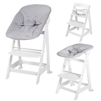 Treppenhochstuhl, Set 2in1 roba Style grau Born Up
