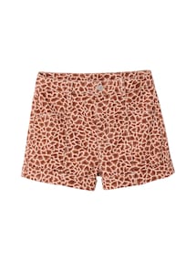 Short aus Twill mit Giraffen-Muster allover Mädchen, Bundweite verstellbar