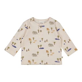 Henley-Shirt langarm Safari Rippqualität