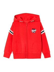 Jungen Kapuzensweatjacke mit großem Rückenmotiv