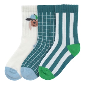 3er-Pack Socken Hund Streifen