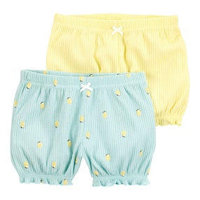 2er-Pack Shorts Zitronen Rippqualität