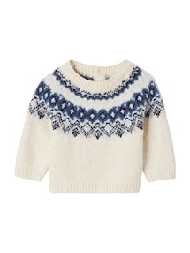Weicher Jungen Baby Jacquard-Pullover